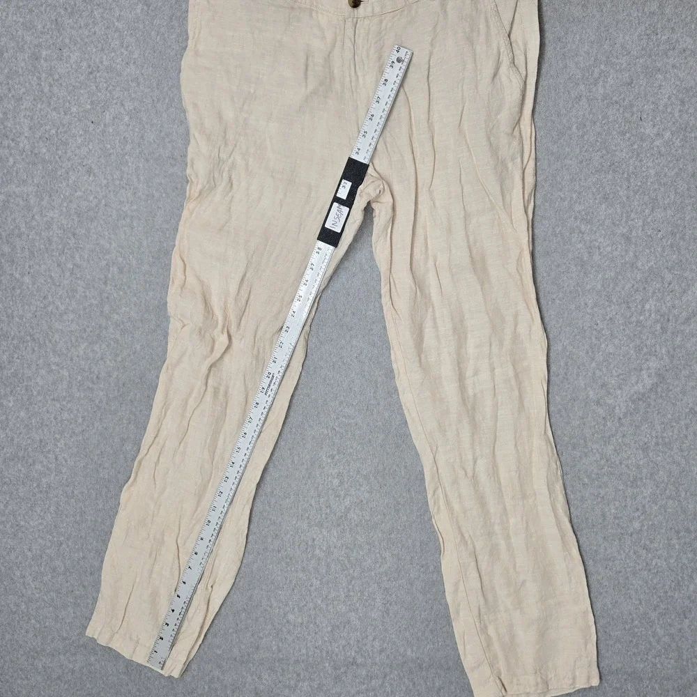 Club Room Men Pants 36W 34L Beige Linen Dress Coastal Beach 32